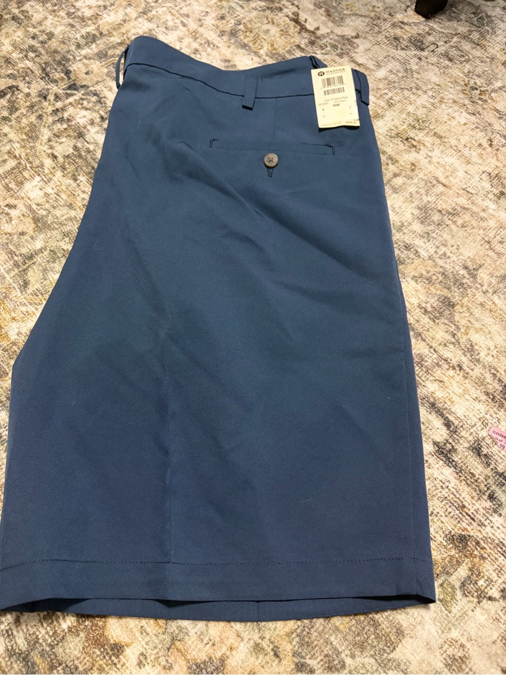 Walter Hagen Deep Blue Flat-Front Performance Shorts